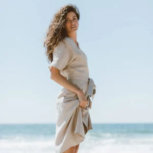 Linen Wrap Dress